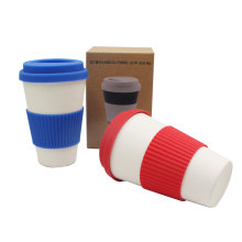 Горячие продажи высокого качества экологически чистые многоразовые биоразлагаемые чашки кофе из бамбукового волокна